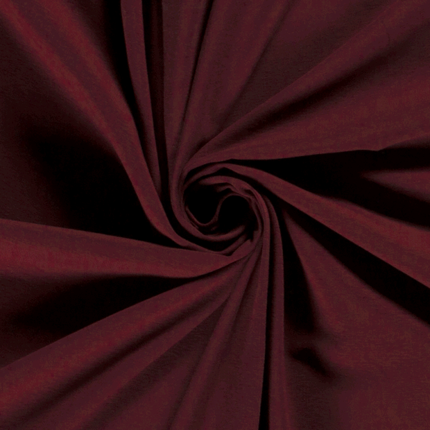 Cotton Jersey fabric Unicolour Bordeaux