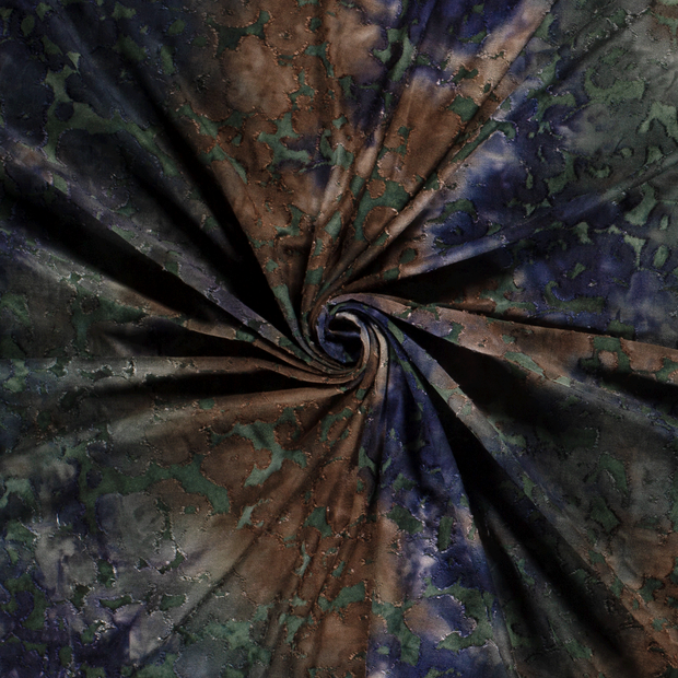 Burnout Jacquard fabric Dark Green 