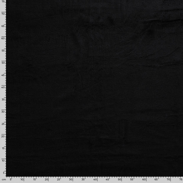 Jumbo Corduroy Stretch 6w tela Unicolor Negro