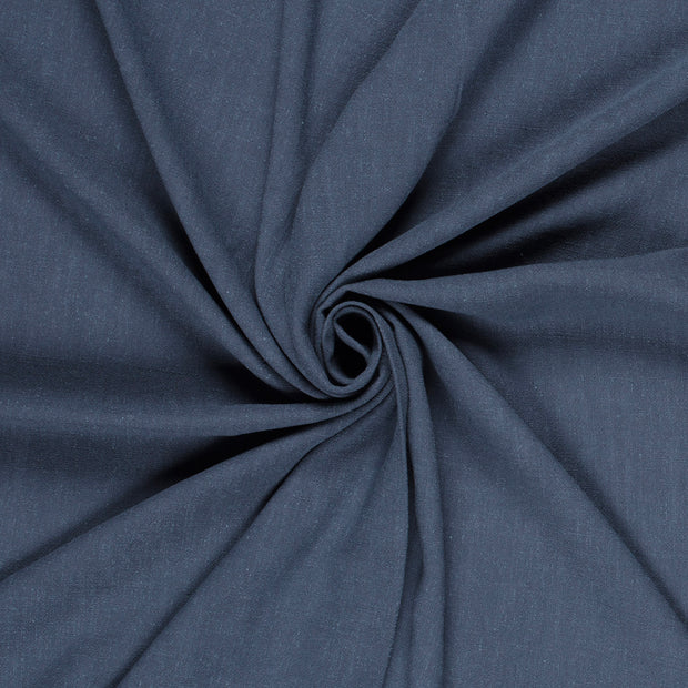 Woven Viscose Linen fabric Steel Blue slub 