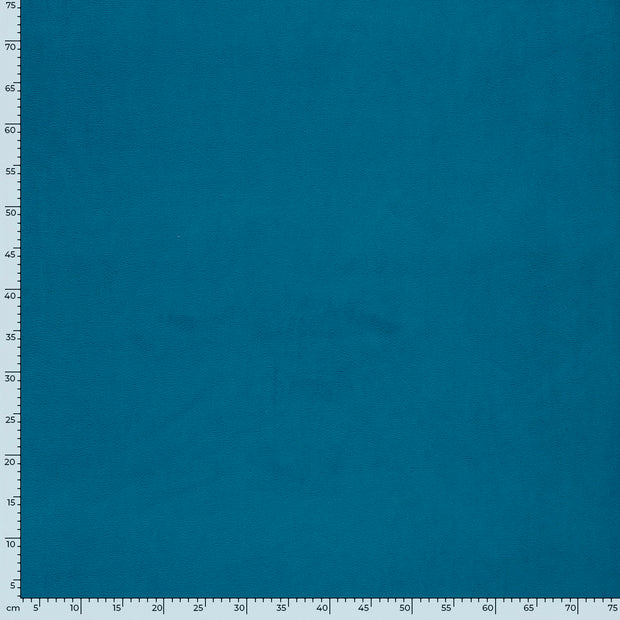 Microfleece tissu Unicolore Bleu Canard