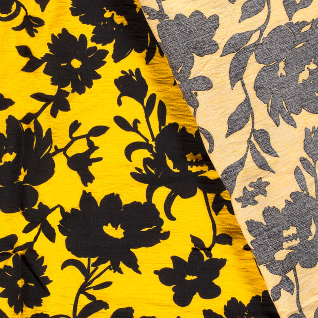 Viscose Nylon Crepe fabric Flowers printed 