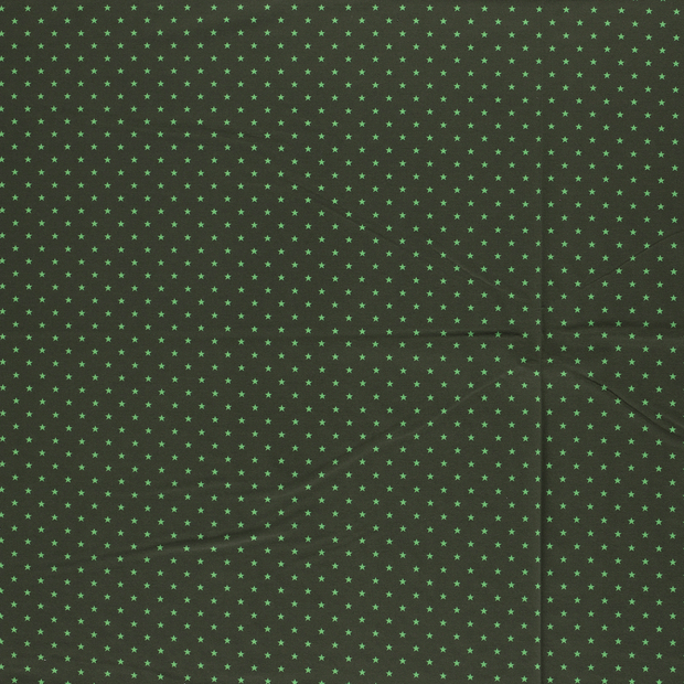 Algodón Jerséis tela Verde oscuro suave 