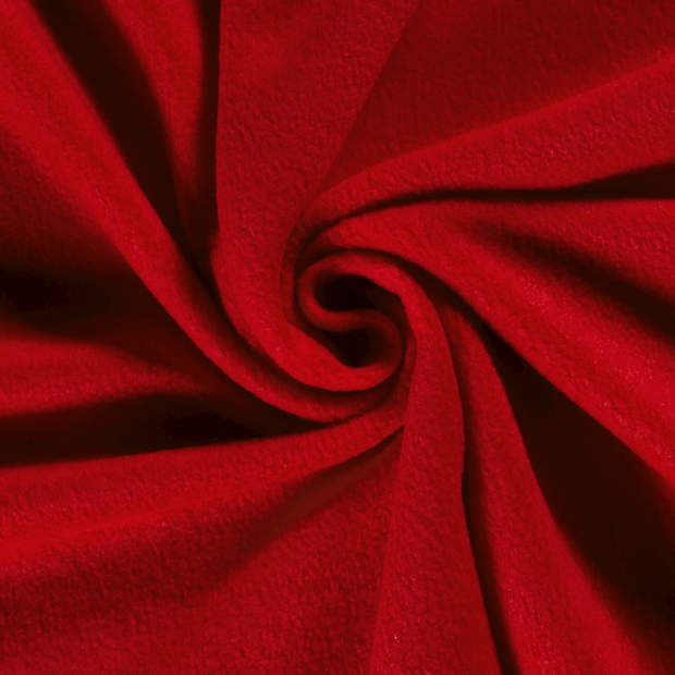 Polar Fleece fabric Unicolour Red