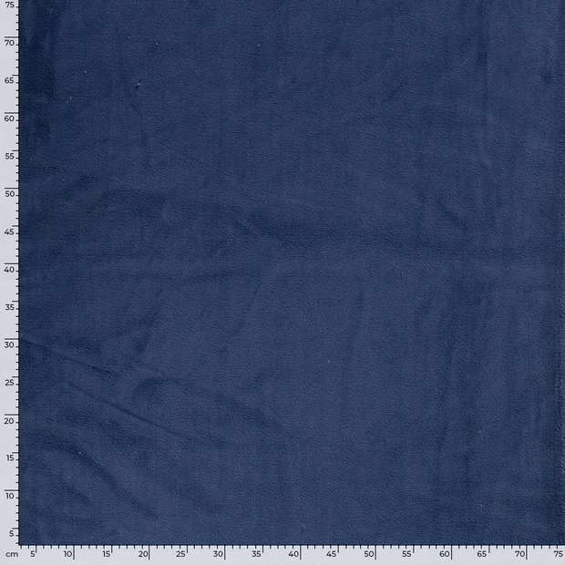 Coral Fleece fabric Unicolour Indigo