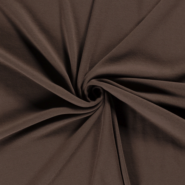 Alphen Fleece fabric Brown brushed 