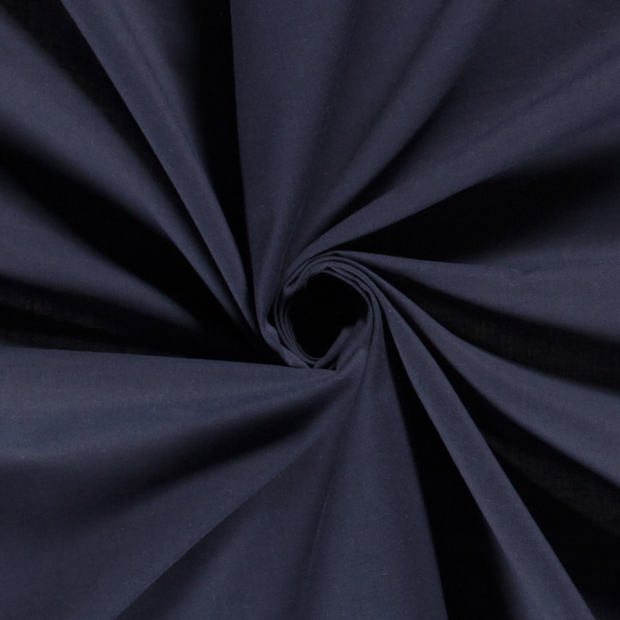 Voile fabric Unicolour Navy