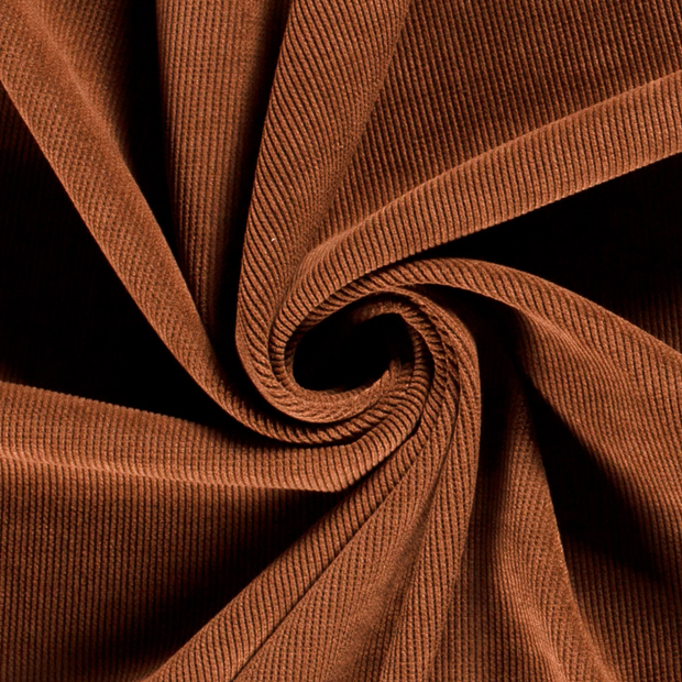 Babycord 21w fabric Unicolour Brique