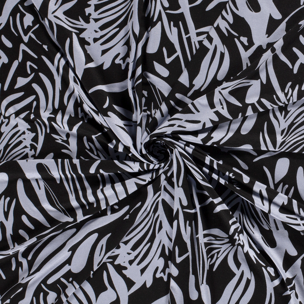 Viscose Jersey fabrik Babyblau bedruckt 