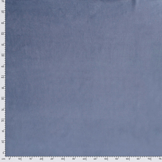 Nicky velours fabric Unicolour Indigo