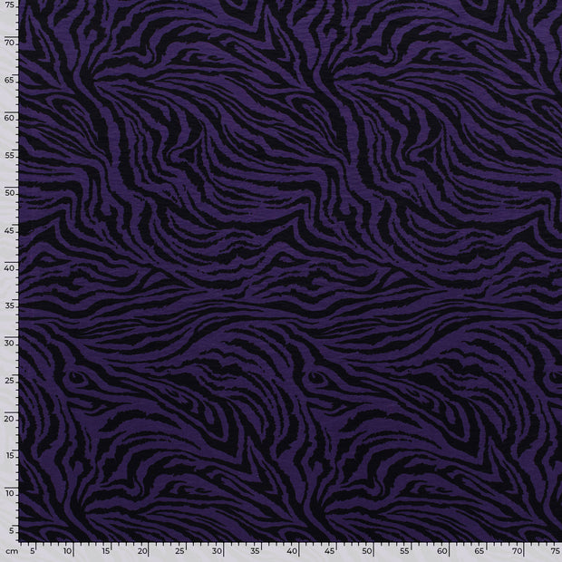 Viscose Nylon Twill fabric Abstract Purple