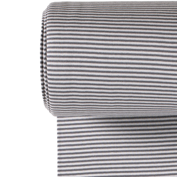 Cuff Material Yarn Dyed fabric Stripes Light Grey