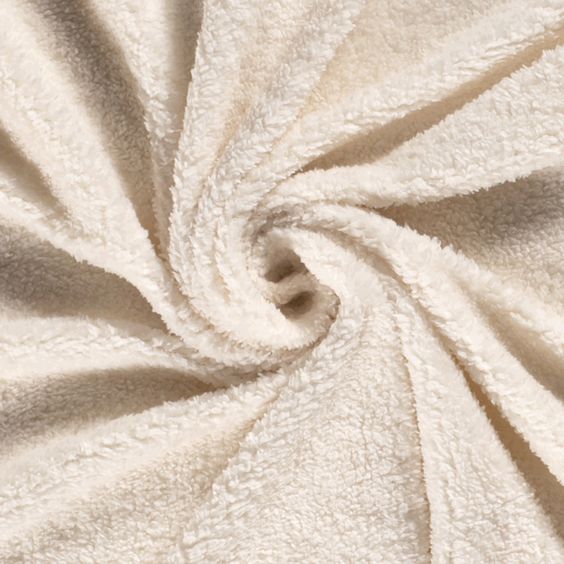 Sherpa Fleece fabric Unicolour Ivory
