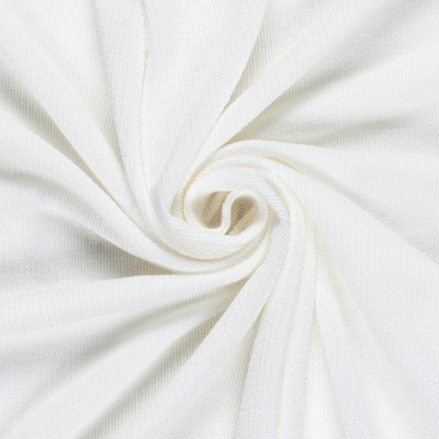 Rib Jersey stof Melange Gebroken wit