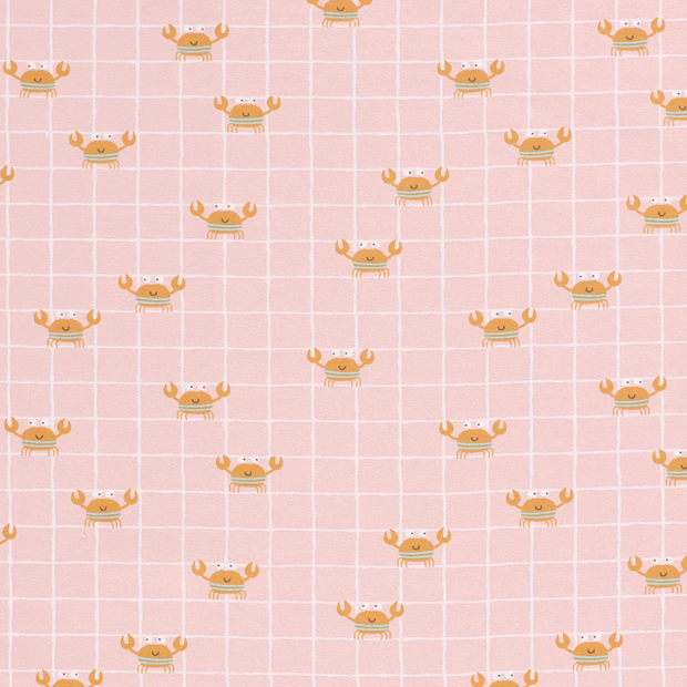 Cotton Jersey fabric Crabs Salmon