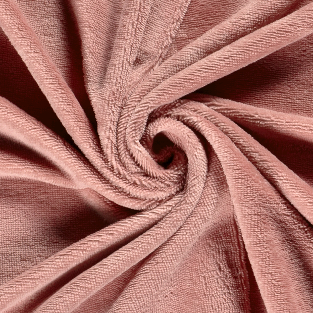 Polaire de Bambou tissu Unicolore Vieux rose