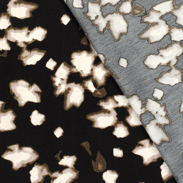 Viscose Nylon Crepe fabric Abstract printed 