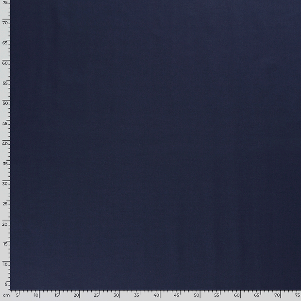 Popeline de Coton tissu Unicolore Bleu Marine
