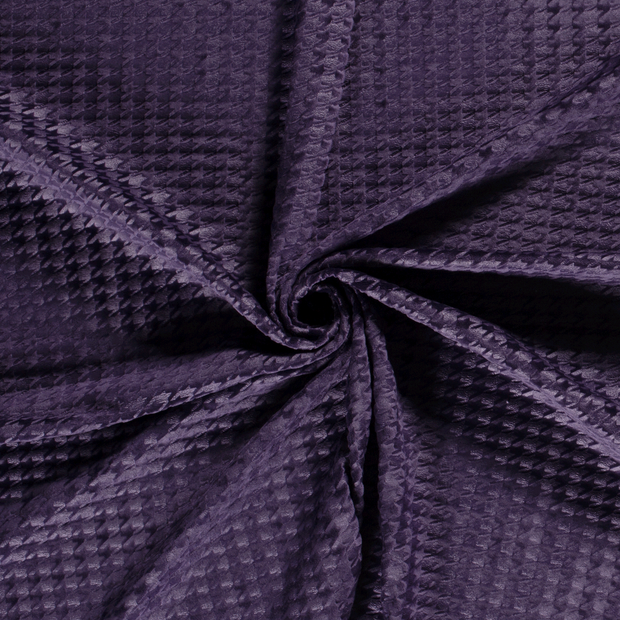 Velvet fabric Purple embossed 