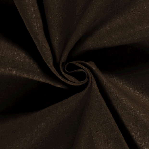 Ramie Linen fabric Unicolour Dark Brown