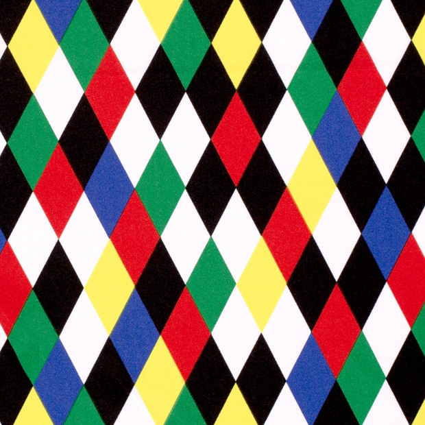 Power Stretch fabric Checks White