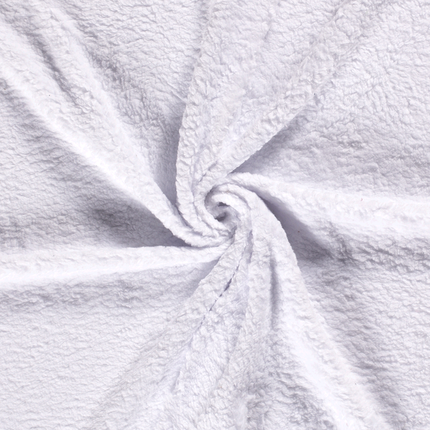 Teddy fabric White brushed 