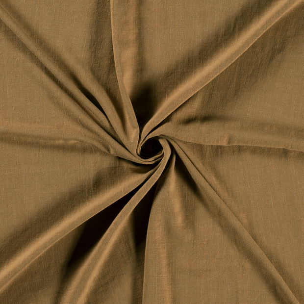 Woven Viscose Linen fabric Camel slub 