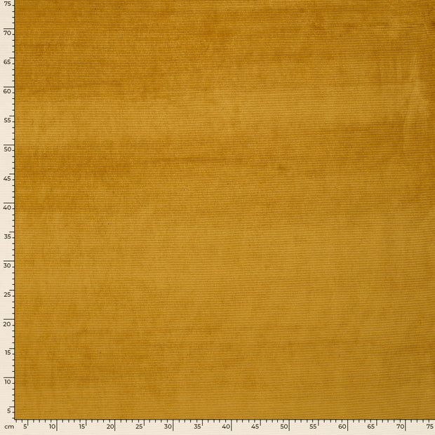 Nicky Velours Rib fabric Unicolour Oker