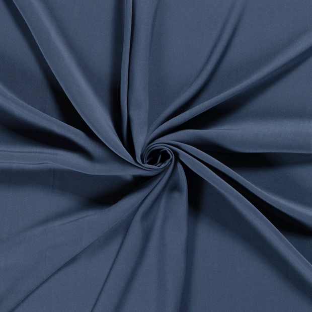 Viscose Poplin stof Indigo 