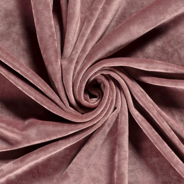 Velvet fabric Unicolour Old Pink