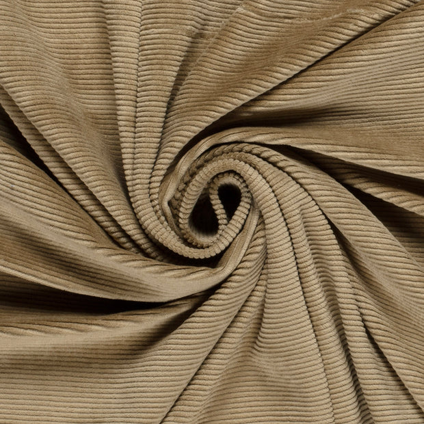 Nicky Velours Rib fabric Unicolour Camel