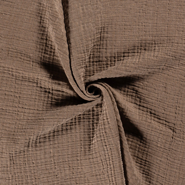 Muslin Four Layer fabric Brown recycled 