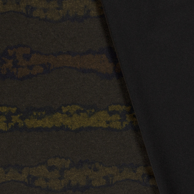 Punta di Roma fabric Abstract Khaki Green
