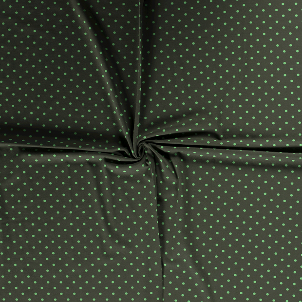 Cotton Jersey fabric Dark Green printed 