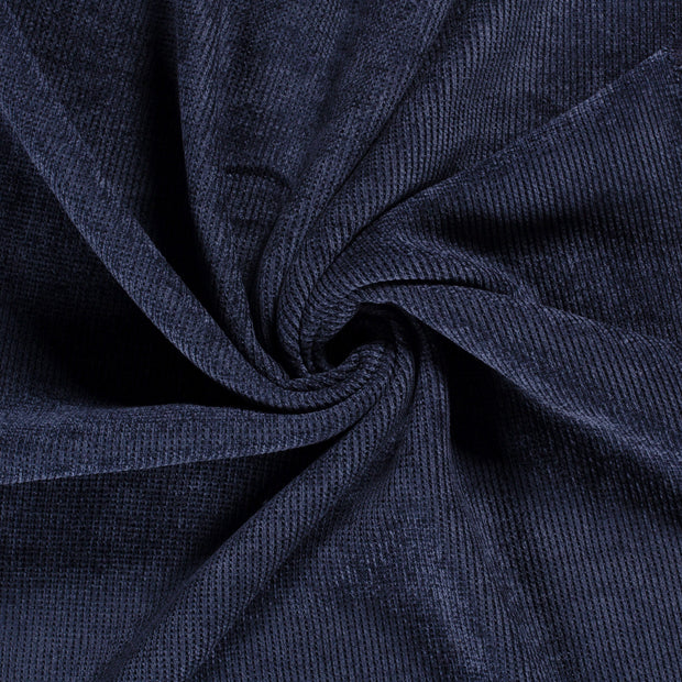 Heavy Knit fabric Navy bounded 