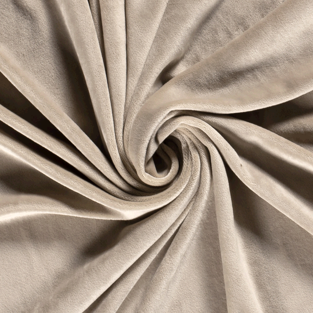 Velvet fabric Unicolour Beige