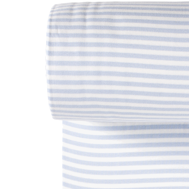 Cuff 1x1 fabric Stripes Baby Blue
