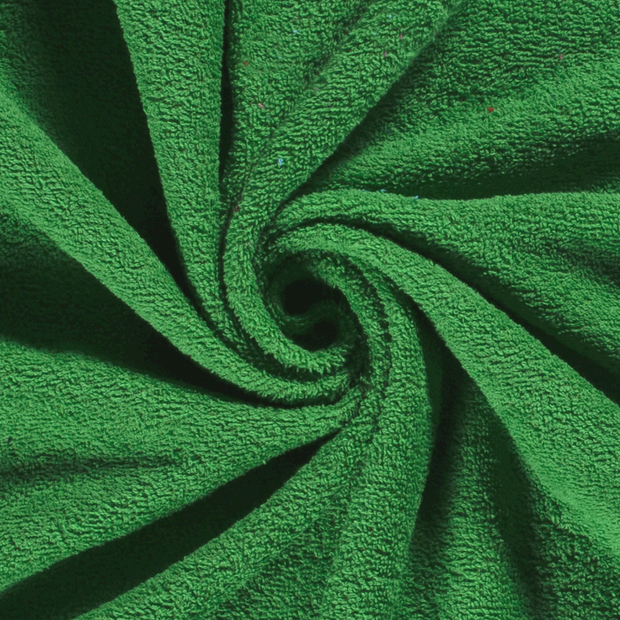 Terry Towelling fabric Unicolour Green