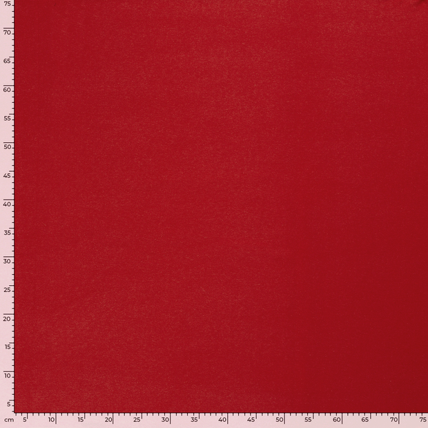 Jersey de Bambou tissu Unicolore Rouge