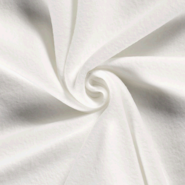 Polar Fleece fabric Unicolour Off White