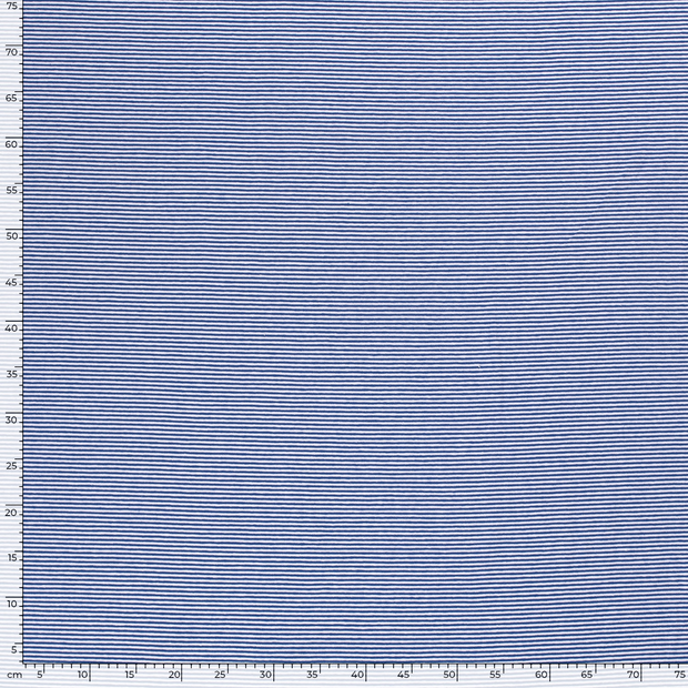 Cotton Jersey Yarn Dyed fabric Stripes Cobalt