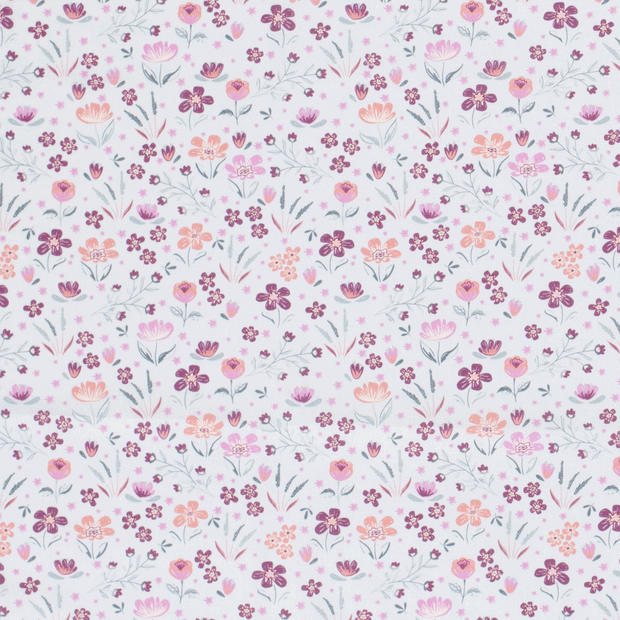 Cotton Poplin fabric Millefleurs 