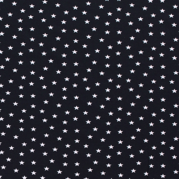 Cotton Jersey fabric Stars Navy