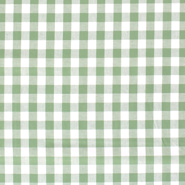 Cotton Poplin Yarn Dyed fabric Checks Mint