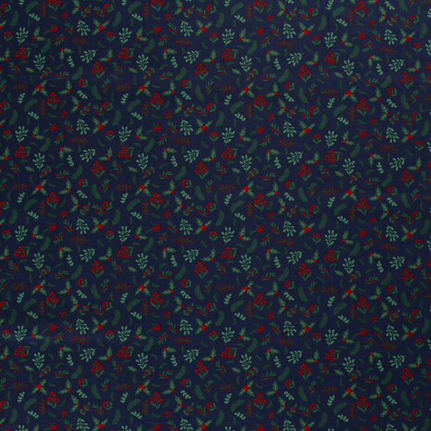 Cotton Poplin fabric Navy 