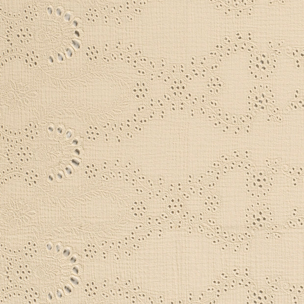 Muslin fabric Dots Beige