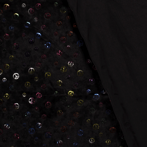 Velours tissu cercles gaufré 