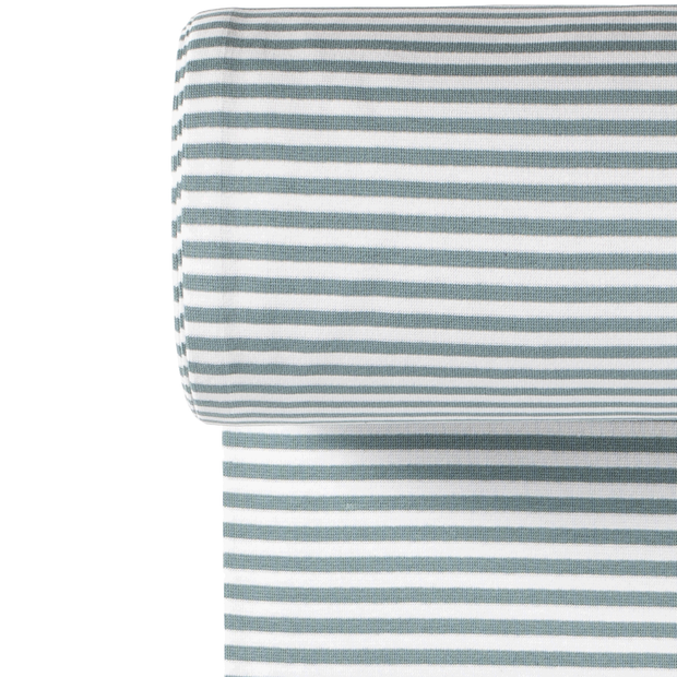 Cuff 1x1 fabric Stripes Dark Mint