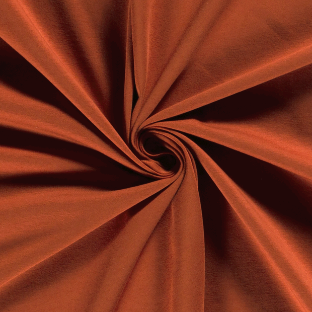 Cotton Jersey fabric Unicolour Brique