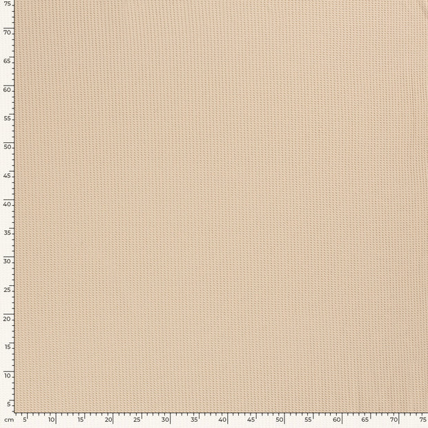 Knitted Waffle fabric Unicolour Beige